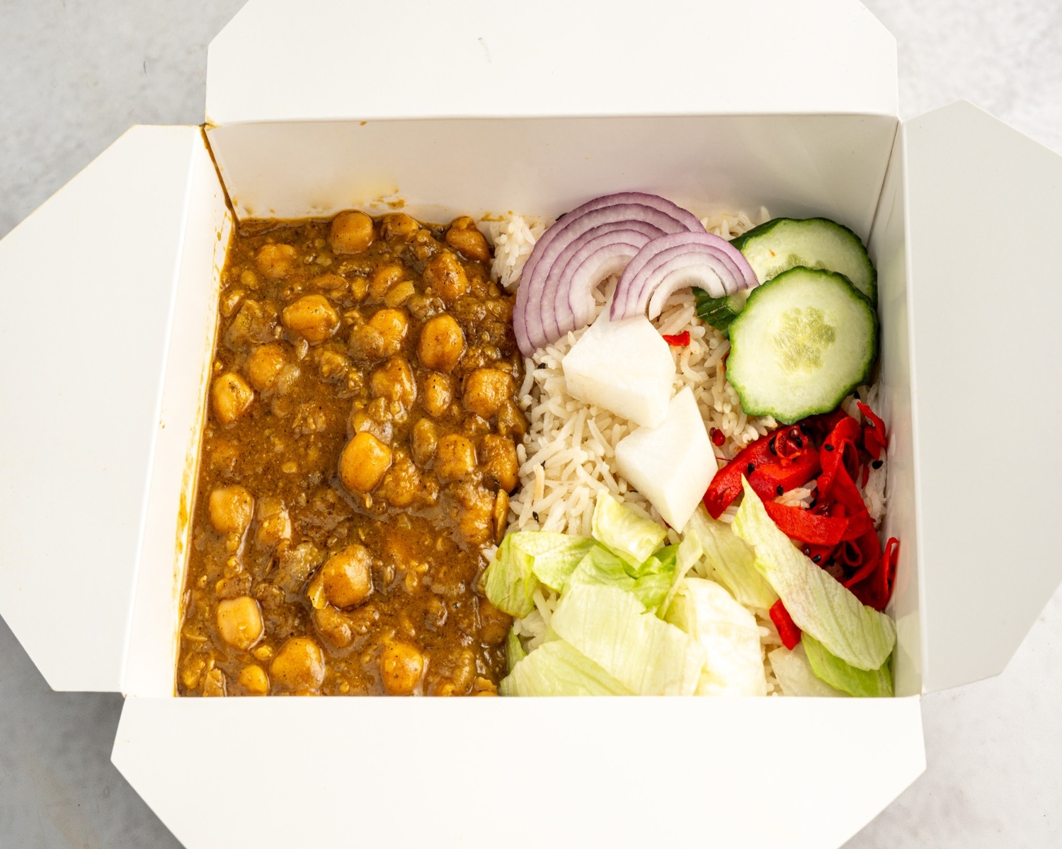 Chickpea Masala Curry Rice Bowl