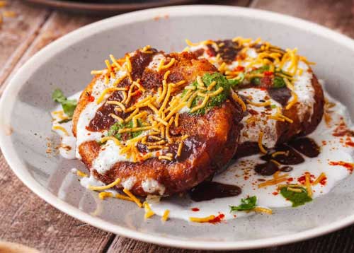 Aloo Tikki Chaat Crispy Potato Bowl